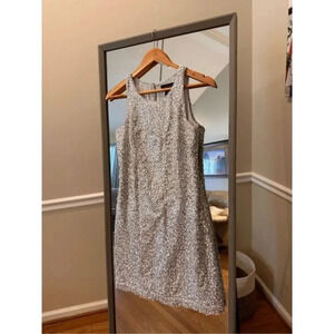 White House‎ Black Market Silver Sequins Dress Size 2